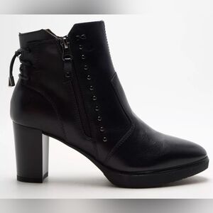 Nero Giandini Leather Heeled Boots 39 Black